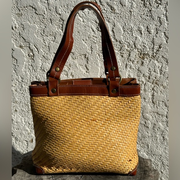 Fossil Handbags - FOSSIL MINI BUCKET WOVEN TOTE